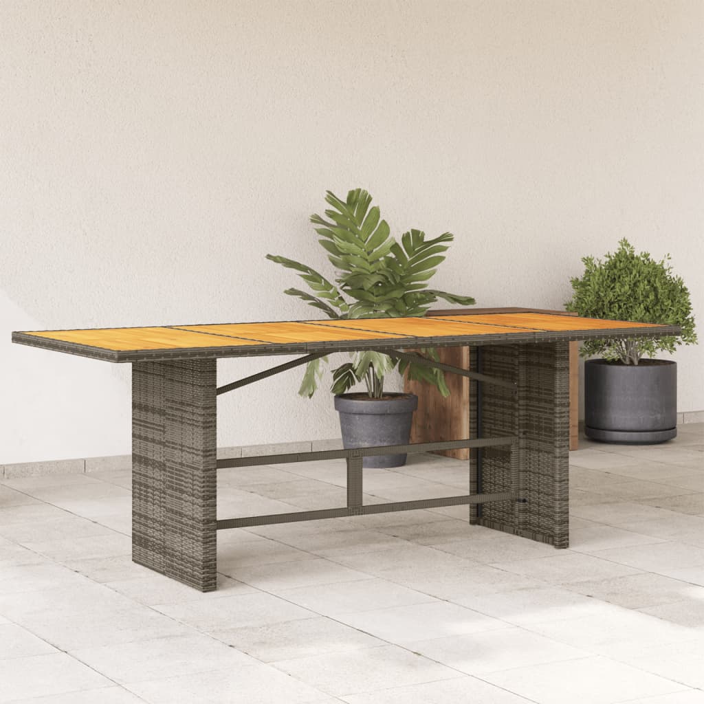 Tuintafel Met Glazen Blad 190X80X75 Cm Poly Rattan