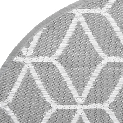 Buitenkleed Arakil Ø160 Cm Polypropeen Grijs En Wit