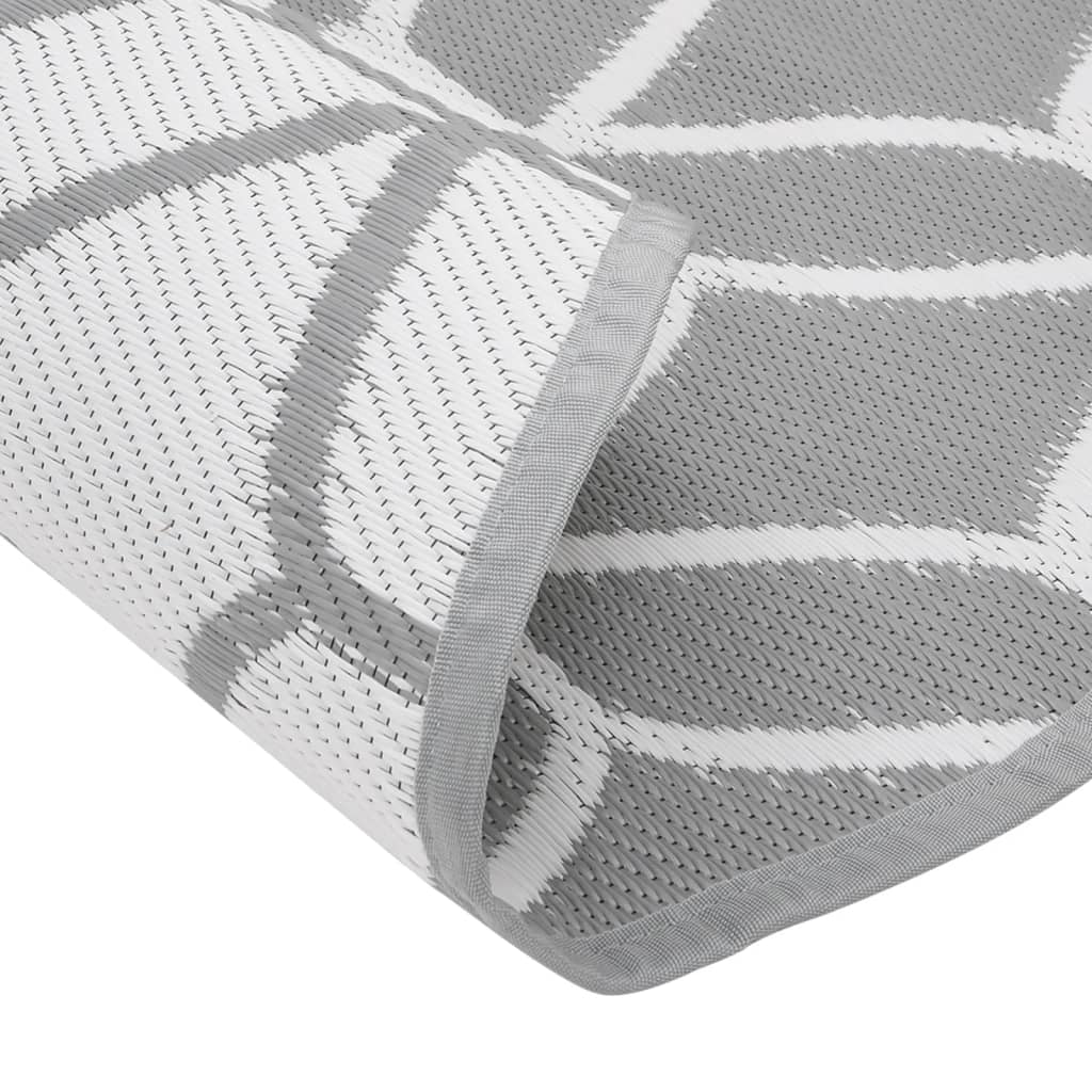 Buitenkleed Arakil Ø160 Cm Polypropeen Grijs En Wit