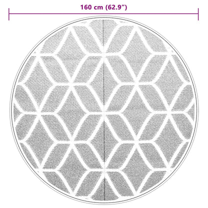 Buitenkleed Arakil Ø160 Cm Polypropeen Grijs En Wit