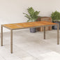 Tuintafel Met Acaciahouten Blad 190X90X75 Cm Poly Rattan