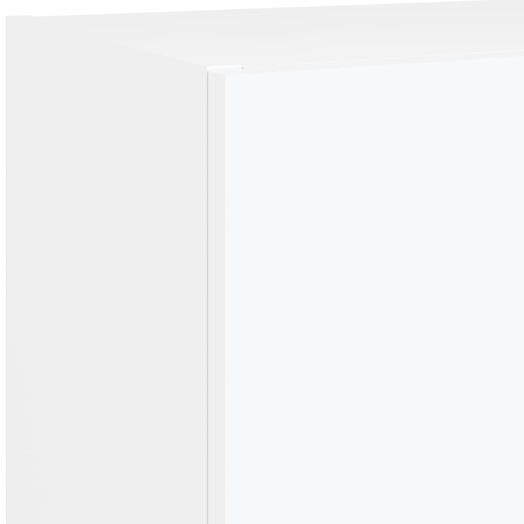 5-Delige Tv-Wandmeubelset Met Led-Verlichting Bewerkt Hout