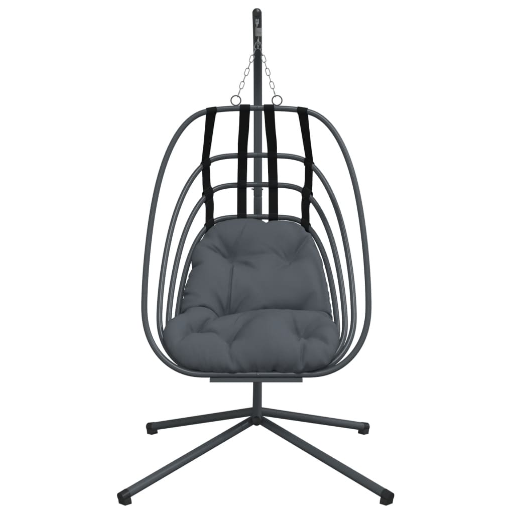 Hangende Egg Chair Met Standaard Antraciet Staal