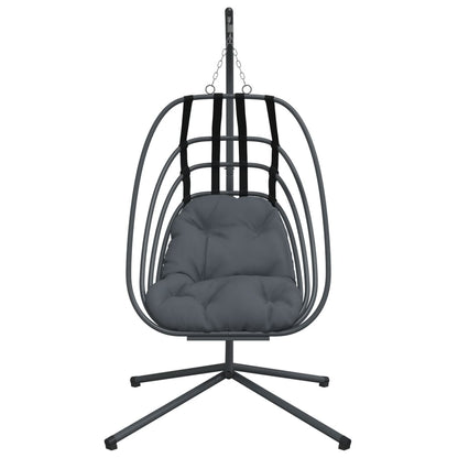 Hangende Egg Chair Met Standaard Antraciet Staal