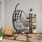 Hangende Egg Chair Met Standaard Antraciet Staal