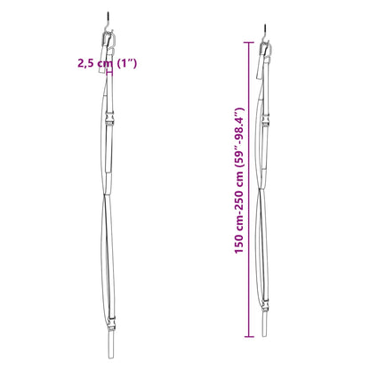 Kajakopbergriemen Dubbel Met Peddelklemmen 50 Kg
