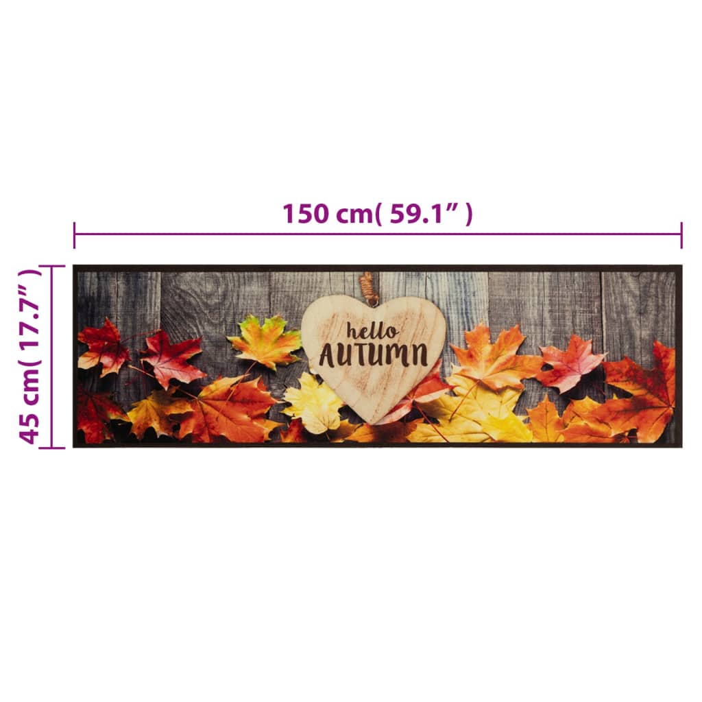 Keukenmat Wasbaar Print Fluweel Herfst