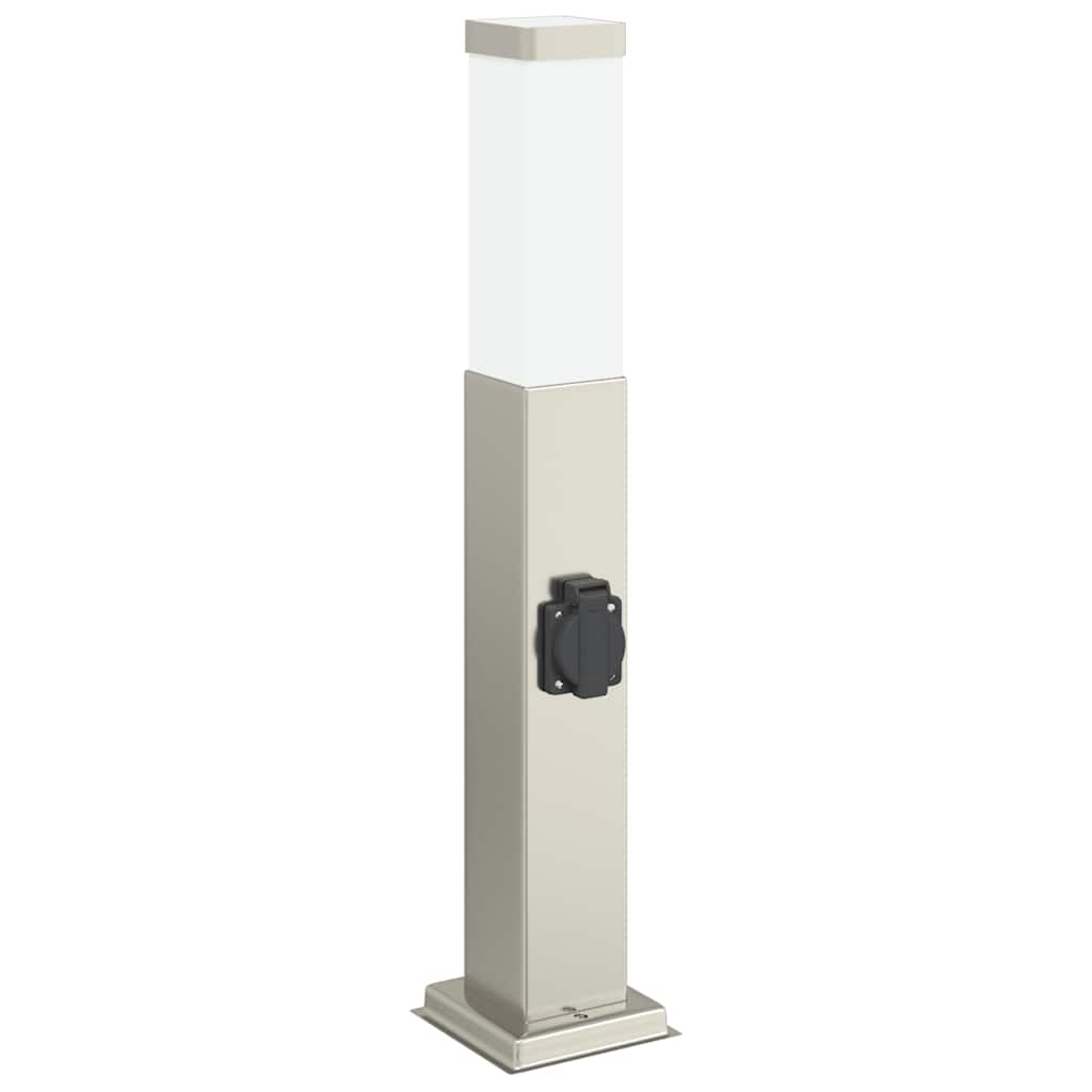Bolderverlichting Met Stopcontact 3 Stuks 50 Cm Rvs Ip44