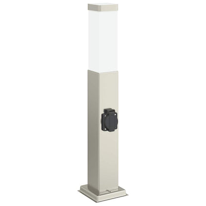 Bolderverlichting Met Stopcontact 3 Stuks 50 Cm Rvs Ip44