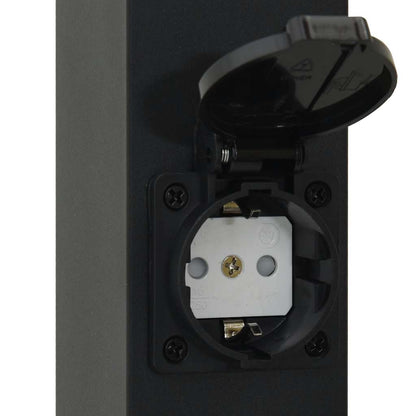 Bolderverlichting Met Sensor En Stopcontact 3 Stuks 80 Cm Zwart Ip44