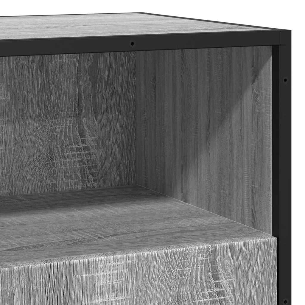 Dressoir 68X35X76 Cm Bewerkt Hout Eikenkleurig
