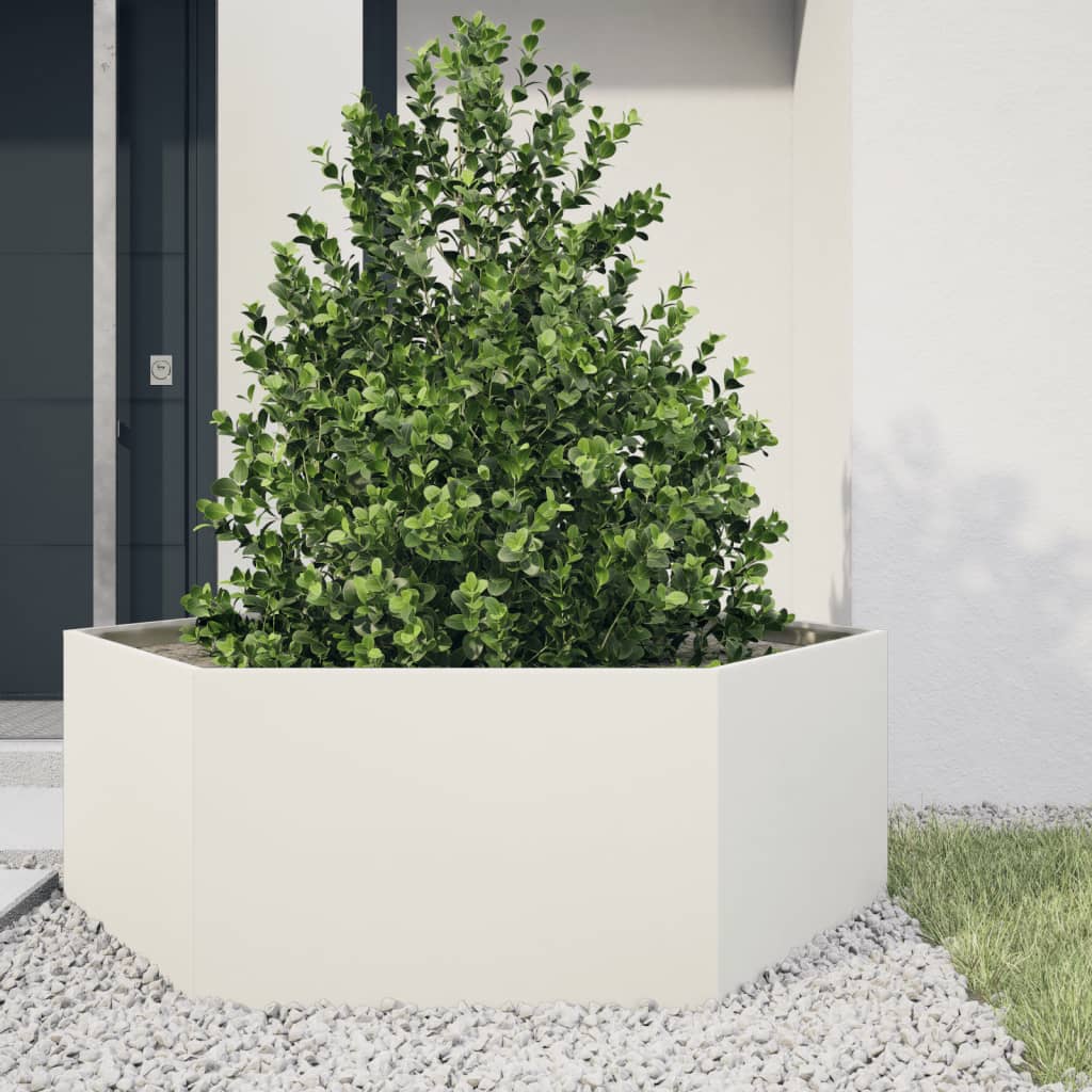 Plantenbak Zeshoek Staal Antracietkleurig