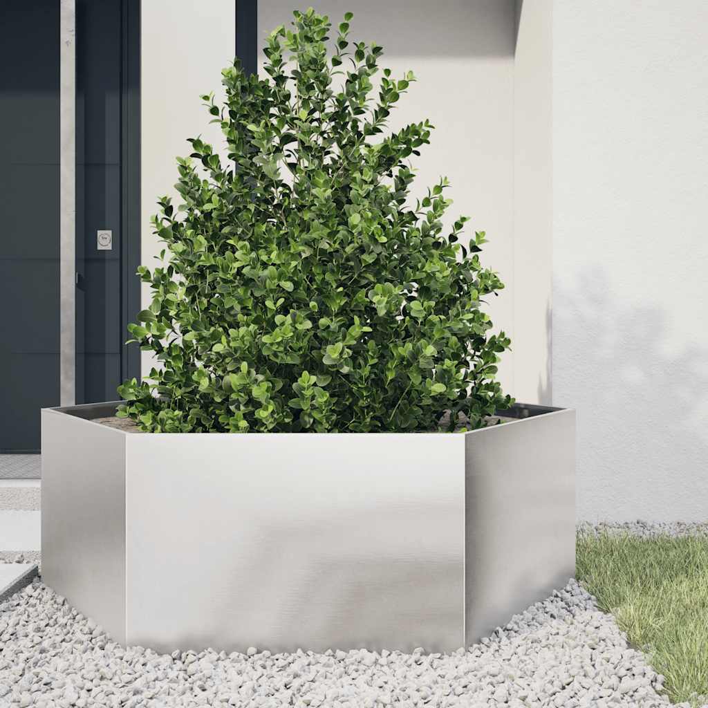 Plantenbak Zeshoek Staal Antracietkleurig
