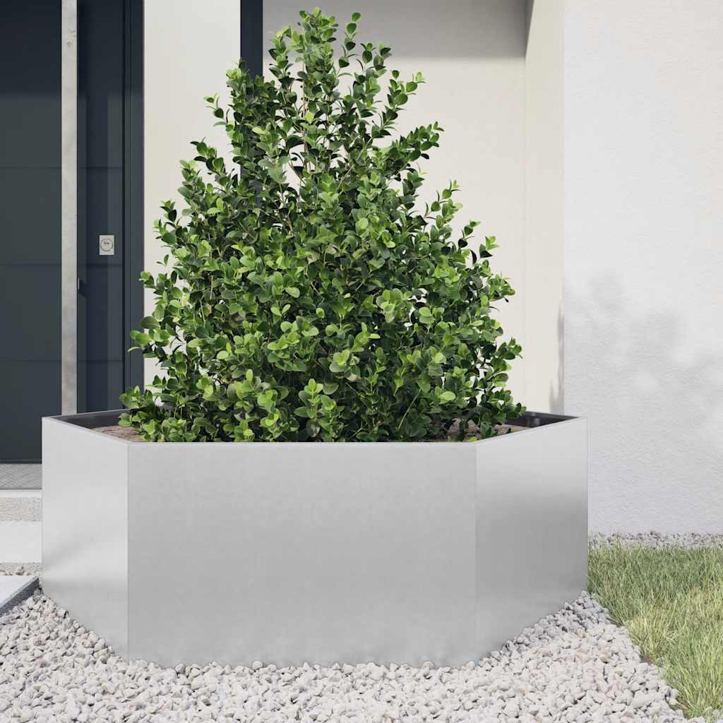 Plantenbak Zeshoek Staal Antracietkleurig