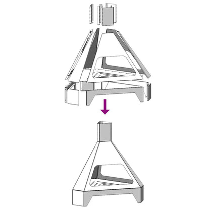 Vuurkorf Zwart 50 X 43 X 52 Cm Staal