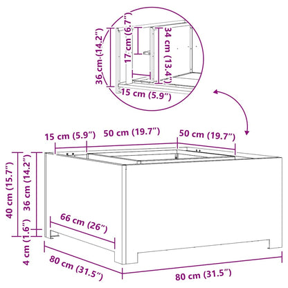 Vuurkorf Zwart Koudgewalst Staal