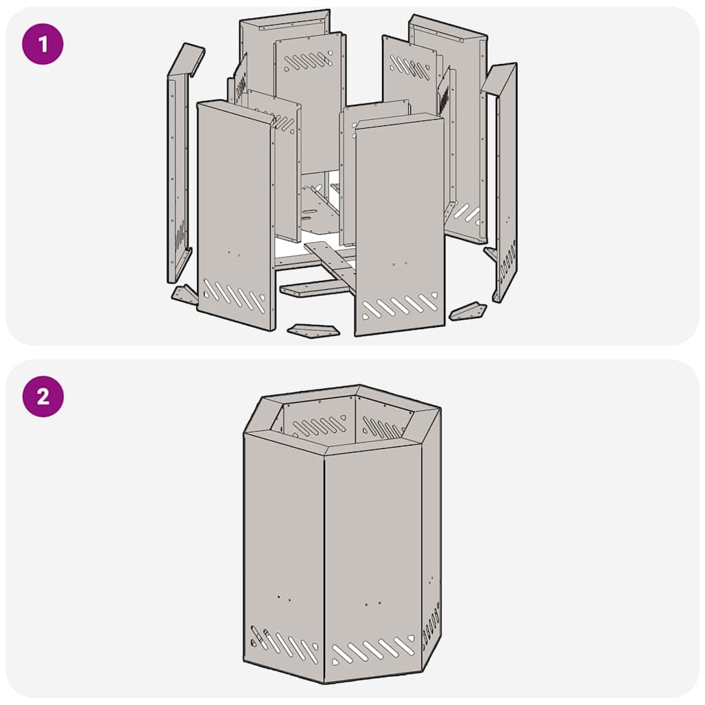 Rookloze Vuurschaal Zwart Staal
