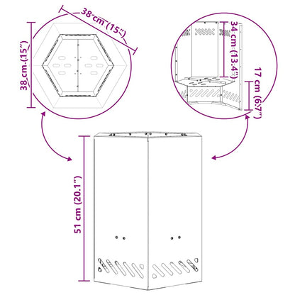 Rookloze Vuurschaal Zwart Staal