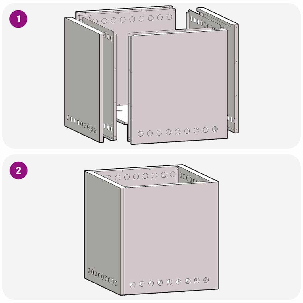 Rookloze Vuurschaal Zwart 48 X 48 X 50 Cm Staal