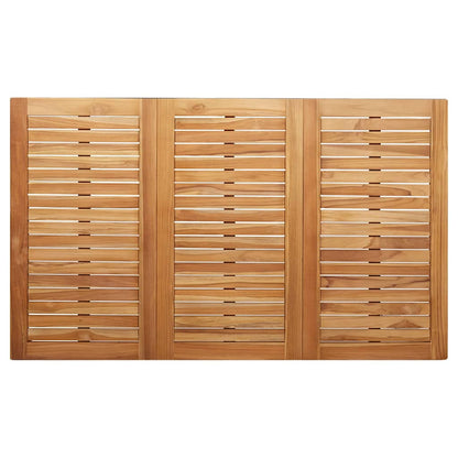 Buiteneettafel Bruin 200X90X75Cm Massief Teak Hout