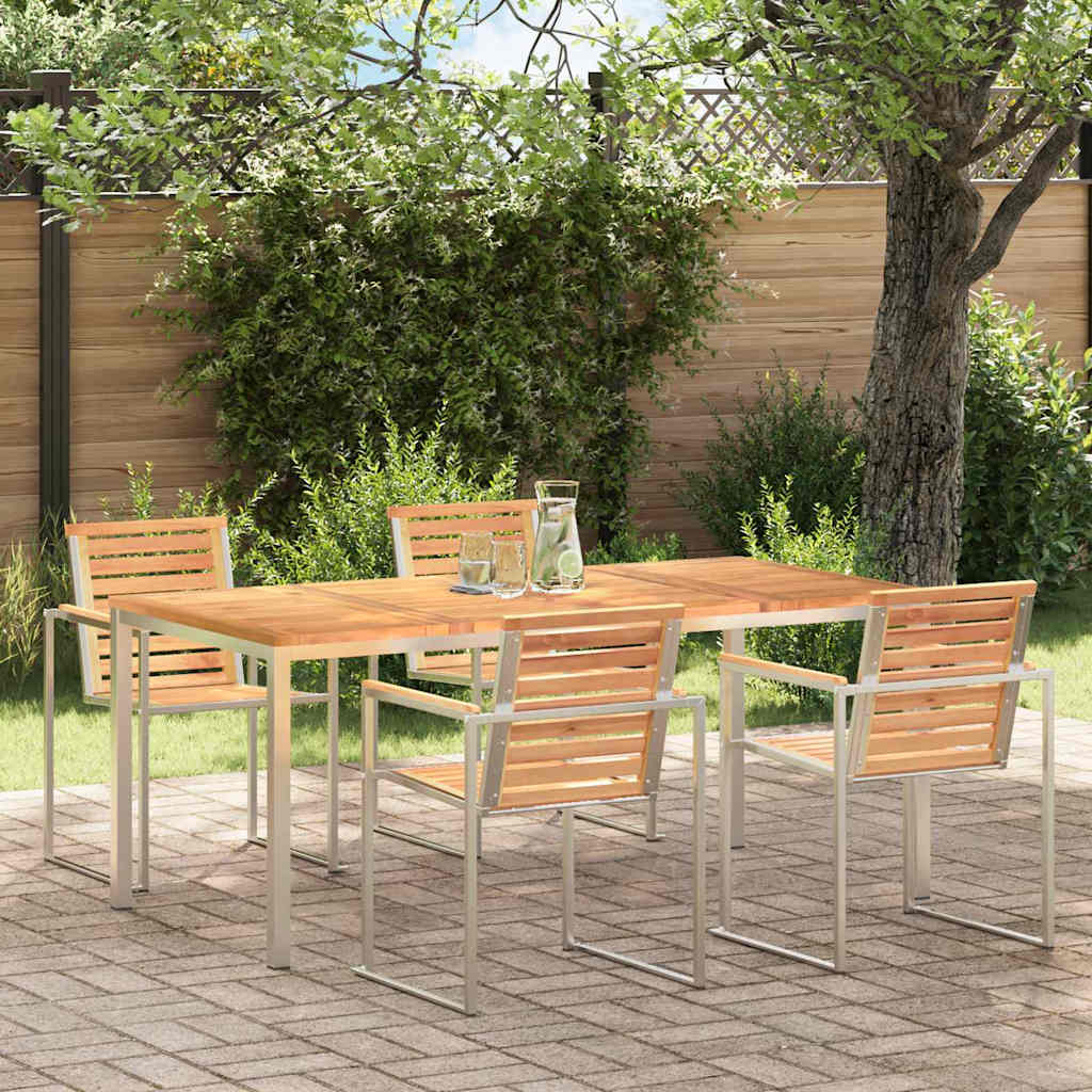 Buiteneettafel Bruin 200X90X75Cm Massief Teak Hout