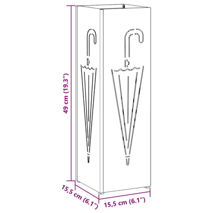 Paraplu Standaard 15.5 X 15.5 X 49 Cm Metaal