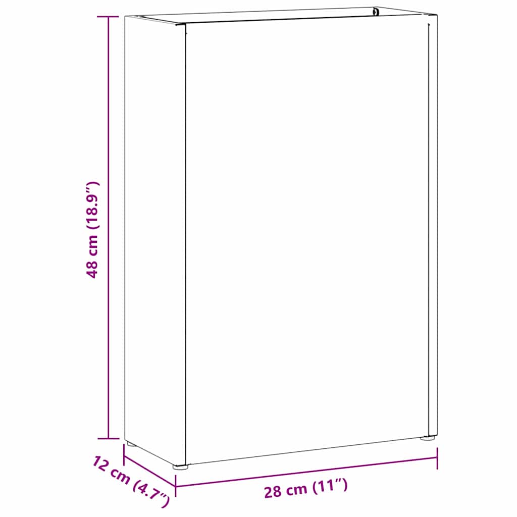 Paraplu Standaard Met Opslag 28 X 12 X 41 Cm Metaal