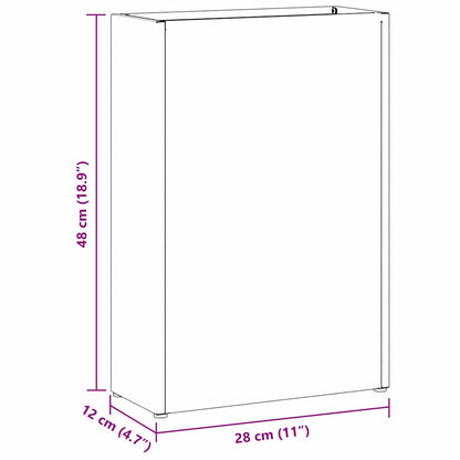 Paraplu Standaard Met Opslag 28 X 12 X 41 Cm Metaal