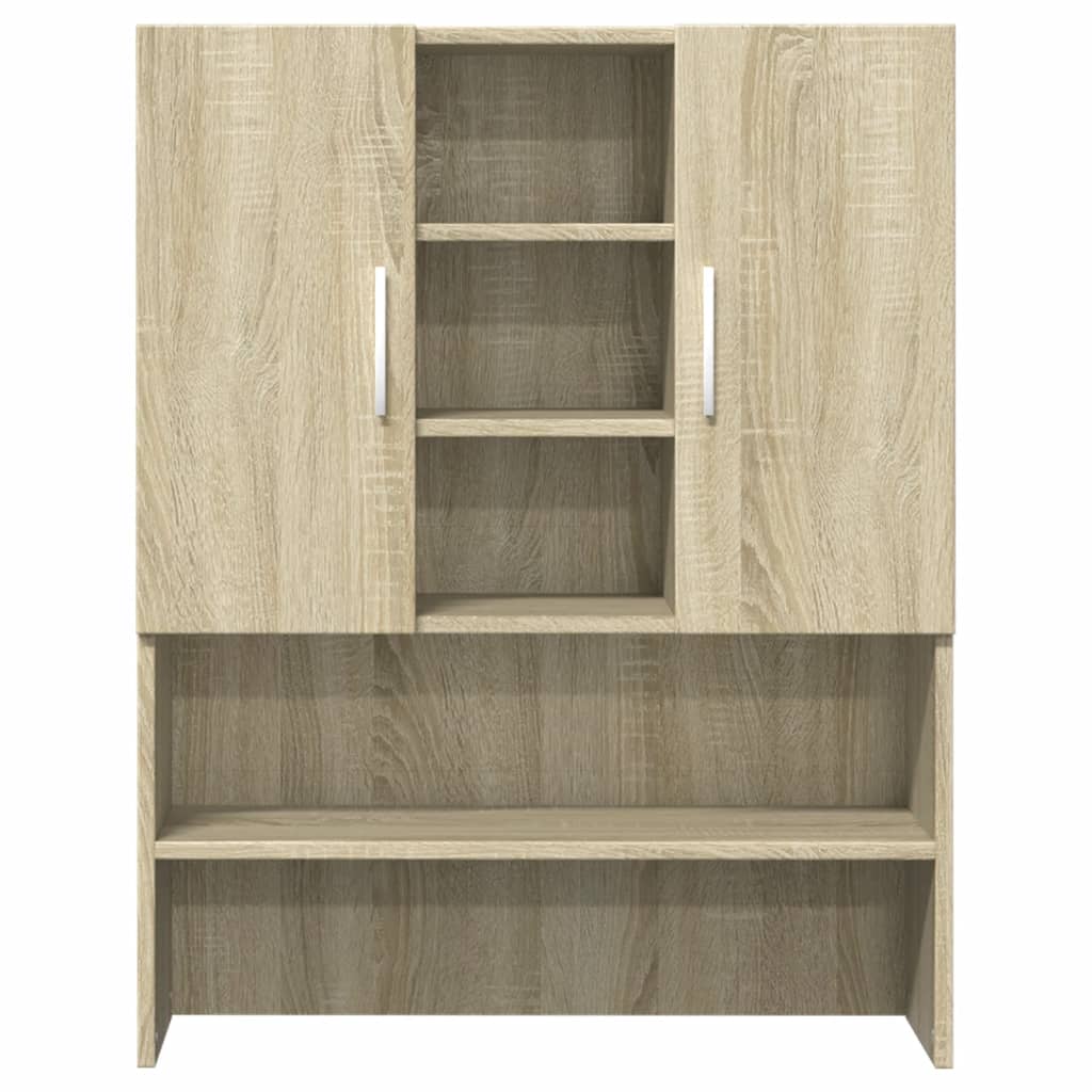 Wasmachinekasten 2 St Bewerkt Hout Kleurig