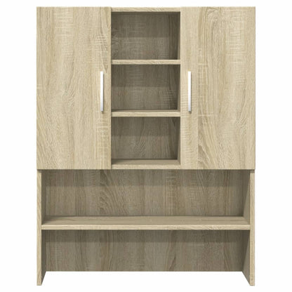 Wasmachinekasten 2 St Bewerkt Hout Kleurig