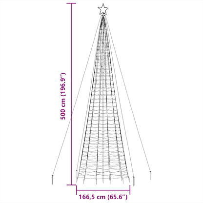 Led-Kerstboom Met Spikes 1534 Leds Warm Wit Warmwit