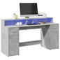 Bureau Met Led-Verlichting Hout Kleur