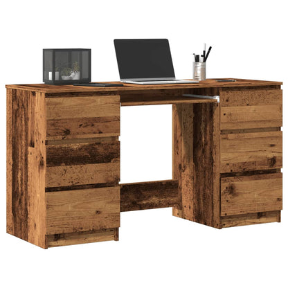 Bureau 140X50X77 Cm Bewerkt Hout Eikenkleurig