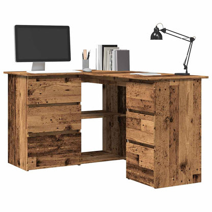 Hoekbureau 145X100X76 Cm Bewerkt Hout Eikenkleurig