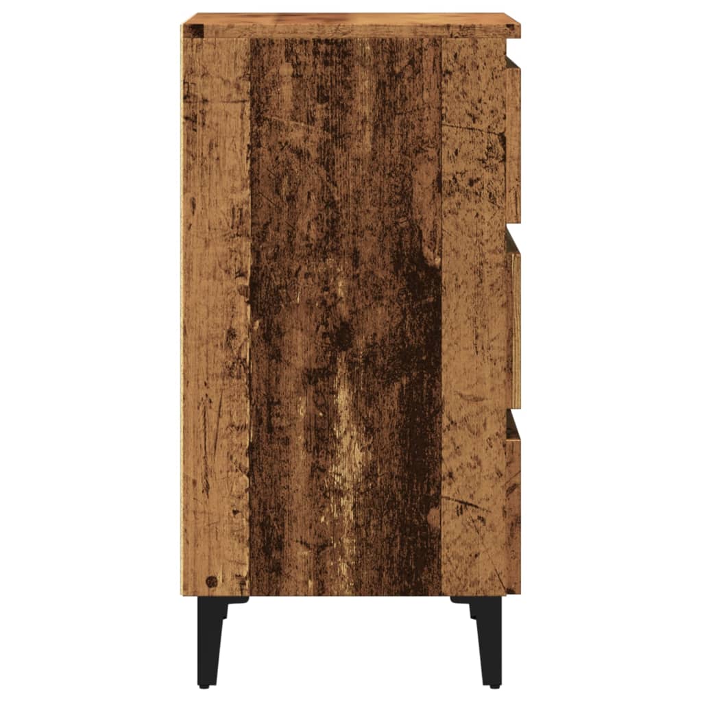 Nachtkastje Met Metalen Poten 40X35X69 Cm Kleurig