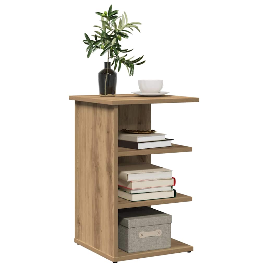 Dressoir 35X35X55 Cm Bewerkt Hout Artisanaal Eikenkleur