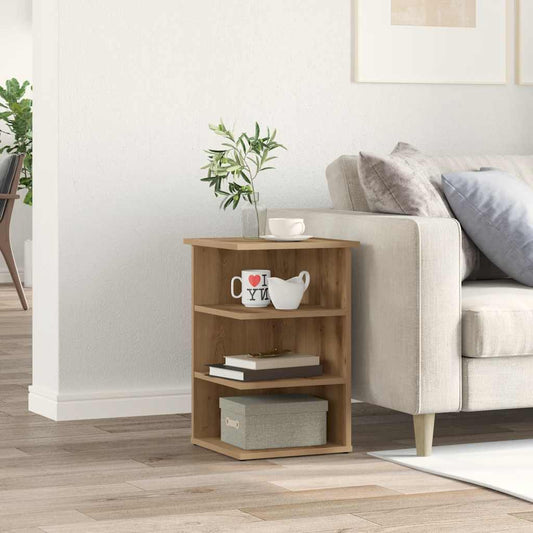 Dressoir 35X35X55 Cm Bewerkt Hout Artisanaal Eikenkleur