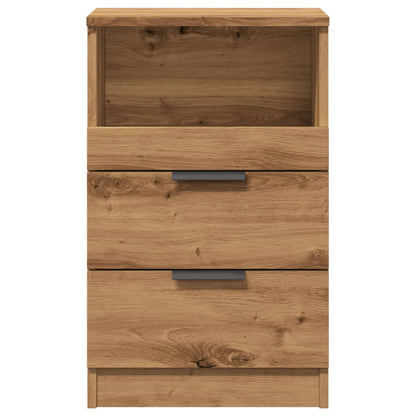 Nachtkastjes 40X36X65Cm Bewerkt Hout Artisanaal Eikenkleur