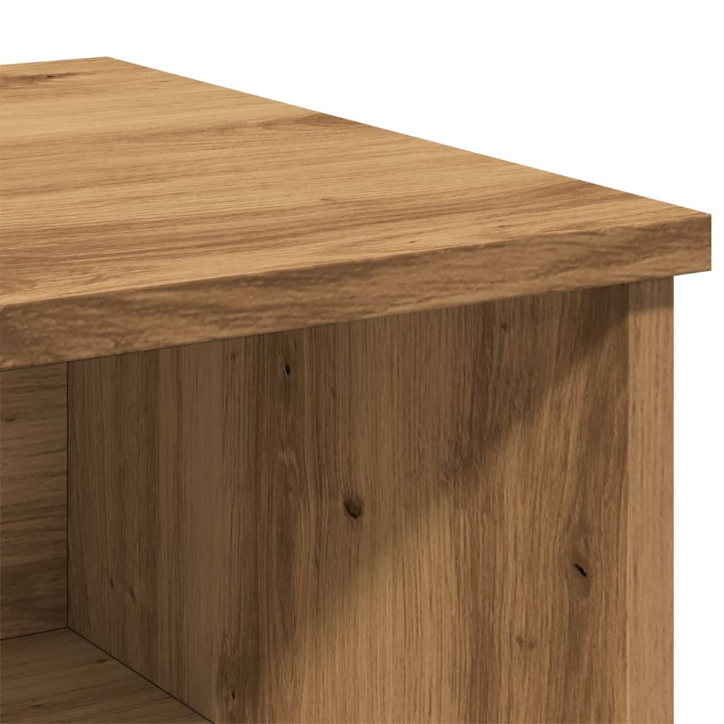 Nachtkastjes 40X36X65Cm Bewerkt Hout Artisanaal Eikenkleur