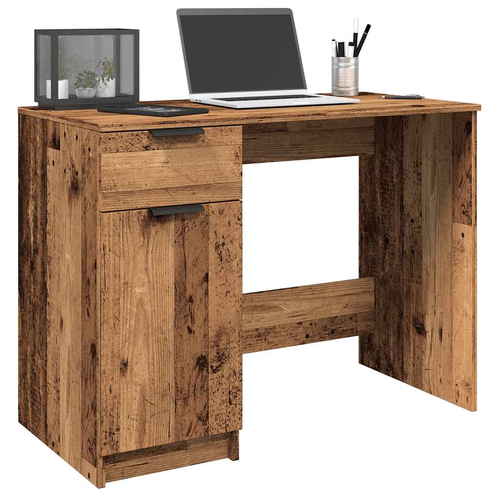Bureau 100X50X75 Cm Bewerkt Hout Eikenkleurig