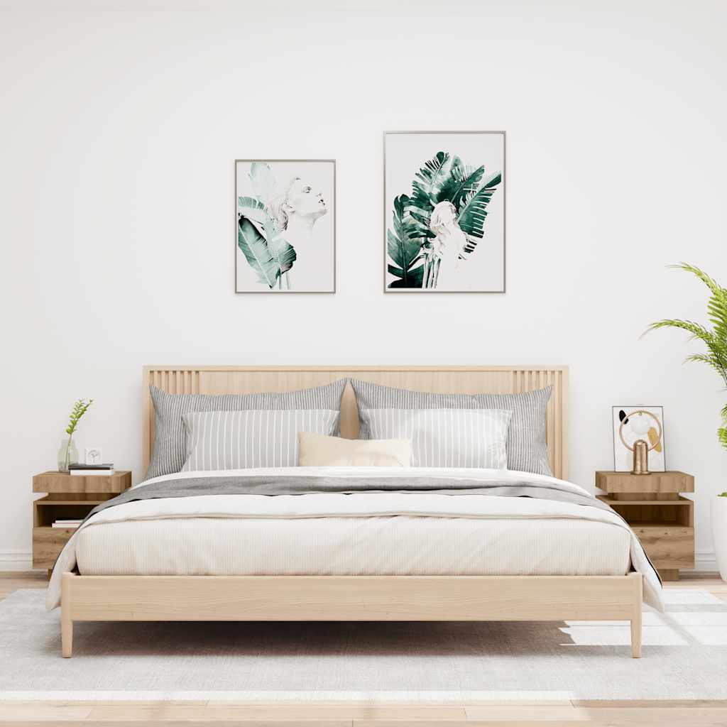 Nachtkastjes Met Led 40X39X48,5 Cm Kleurig