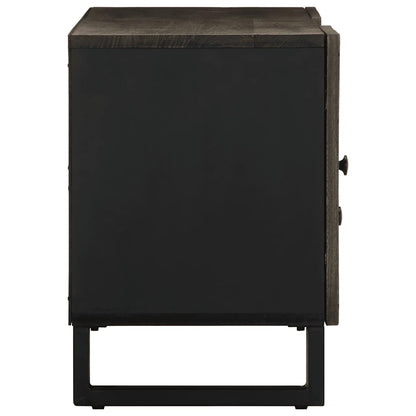 Tv-Meubel 105X33X46 Cm Massief Mangohout Zwart