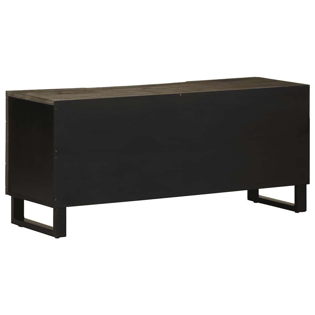 Tv-Meubel 105X33X46 Cm Massief Mangohout Zwart