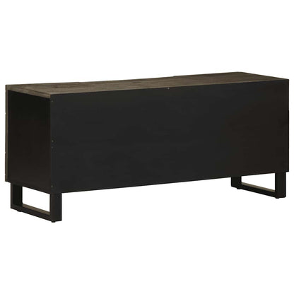 Tv-Meubel 105X33X46 Cm Massief Mangohout Zwart