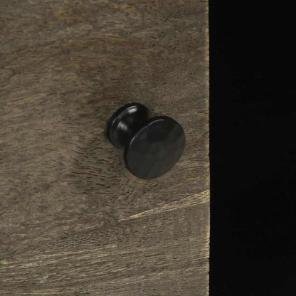 Dressoir 80X33X75 Cm Massief Mangohout Zwart