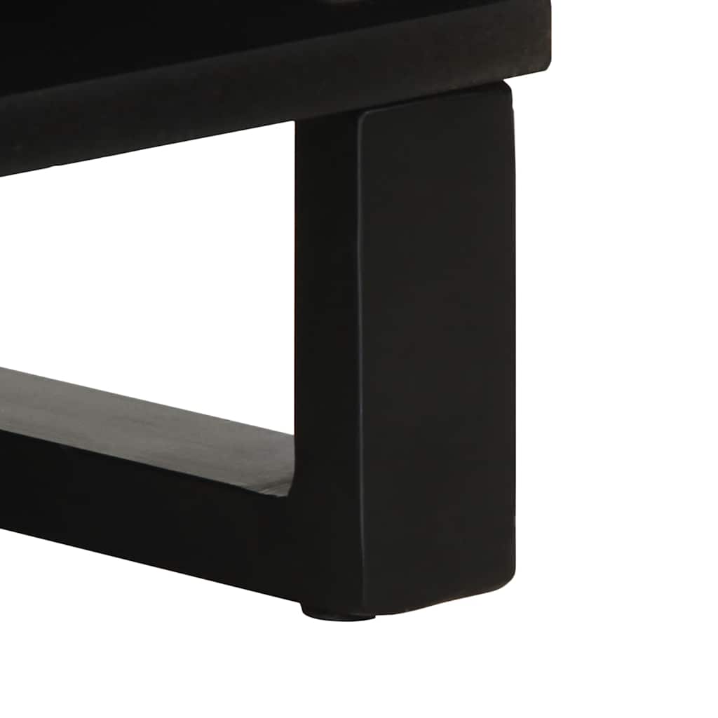 Dressoir 80X33X75 Cm Massief Mangohout Zwart