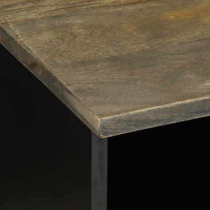 Tv-Meubel 100X33X46 Cm Massief Mangohout Zwart