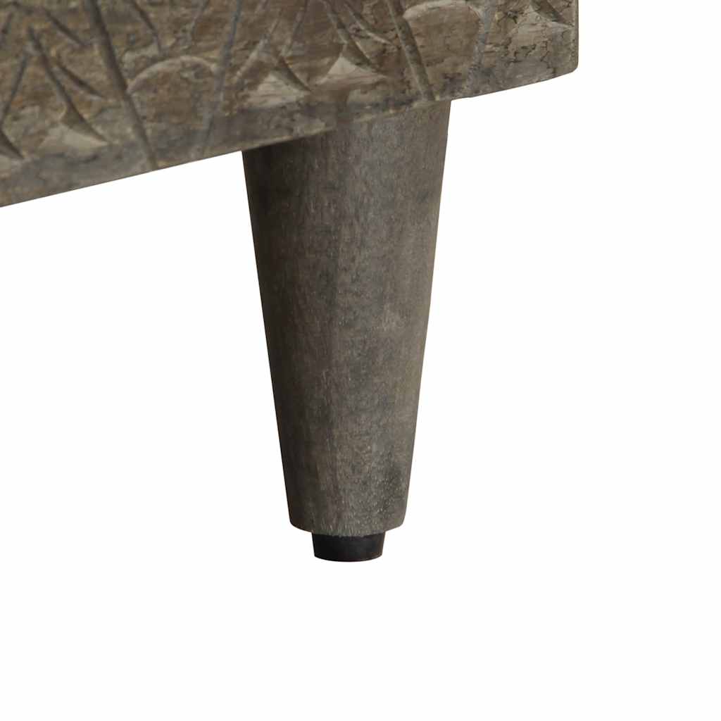 Tv-Meubel 100X33X46 Cm Massief Mangohout Zwart