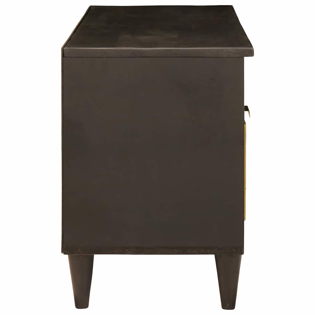 Tv-Kast Met Lade Zwart En Goud 100 X 33 X 46 Cm Bewerkt Hout