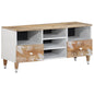 Tv-Meubel 100X33,5X46 Cm Massief Mangohout